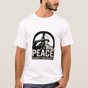 Fred på grund av deras heliga veteraner T-shirt