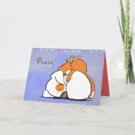 Fred på jord lappar rostig helgdag för n helgkort