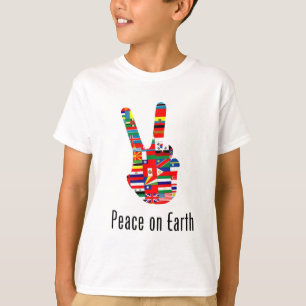 Fred på jord tee shirt