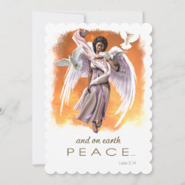 Fred på jorden. African American Angel Julkort