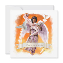 Fred på jorden. Afro Angel Flat julkort