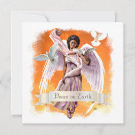 Fred på jorden. Afro Angel Flat julkort