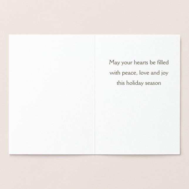 Fred på jorden Angel med Dove Helgdag Foil Card Folierat Kort (Insida)