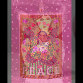 Fred på jorden Ängel och duvor välkomstkort Kort