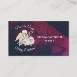 Fred på jorden Angel Shepherd med Lambs Visitkort