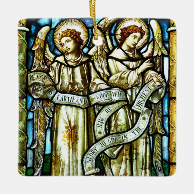 Fred på jorden Änglar julprydnad Julgransprydnad Keramik (Framsida)