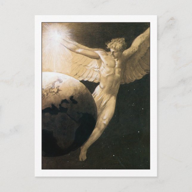 Fred på jorden av Sascha Schneider Vykort (Framsida)