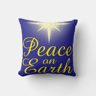 Fred på jorden Christms Star Helgdag Pillow Kudde