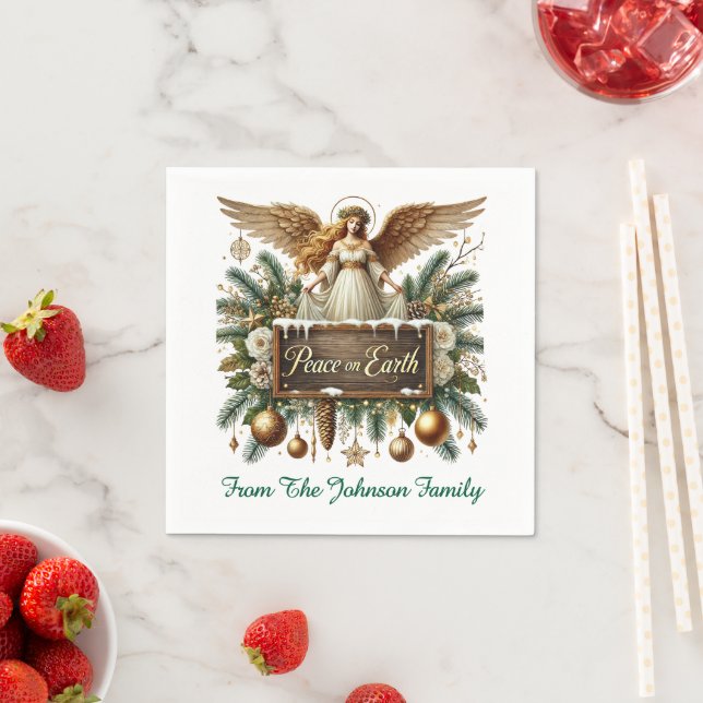 Fred på jorden Evergreen Garland Pappersservett (Insitu)