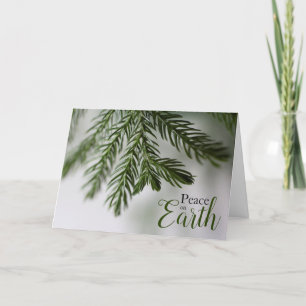 Fred på jorden Evergreen Gren Helgdag Card Helgkort
