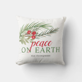 Fred på jorden Festiv julgrönska Kudde