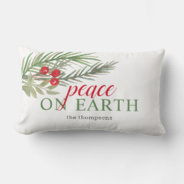 Fred på jorden Festiv julgrönska Lumbarkudde
