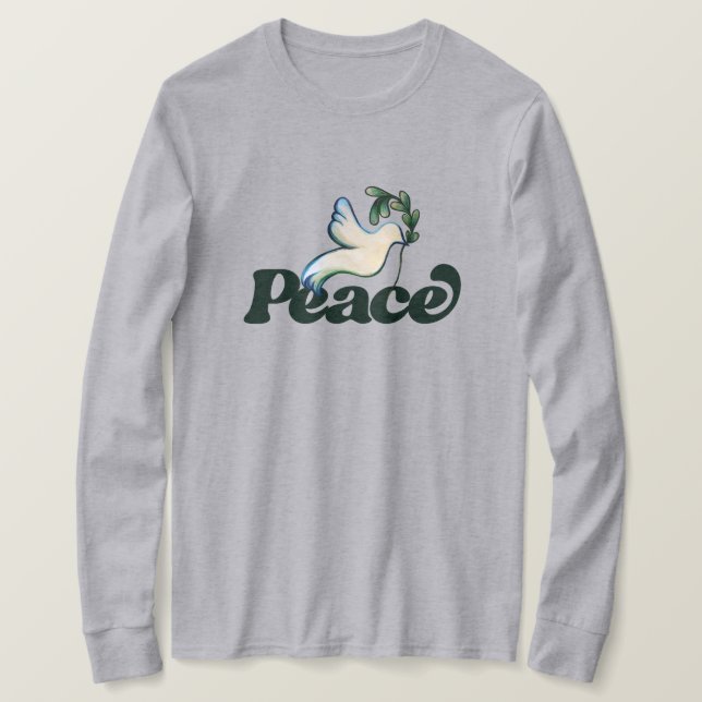 Fred på jorden Fredlig världsdesign T Shirt (Design framsida)