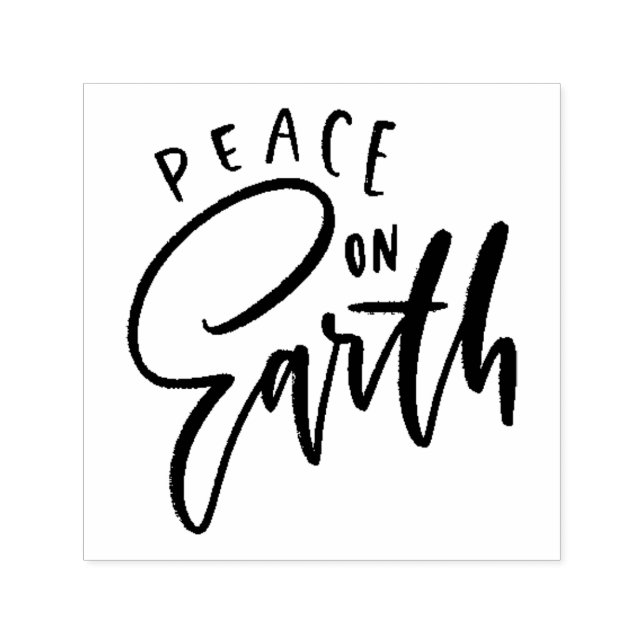 Fred på jorden Glad helg Helgdagskort Självfärgande Stämpel (Design)