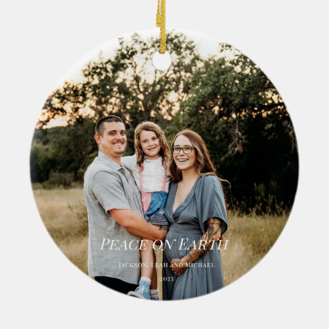 Fred på jorden: Glasdovens juldesign Julgransprydnad Keramik (Baksidan)