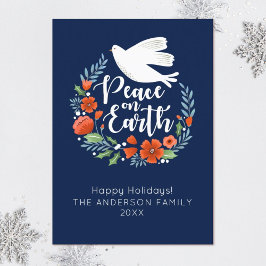 Fred på jorden God jul Typografi Helgkort