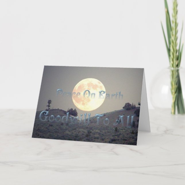 Fred på jorden, god vilja till allt helgkort (Framsida)