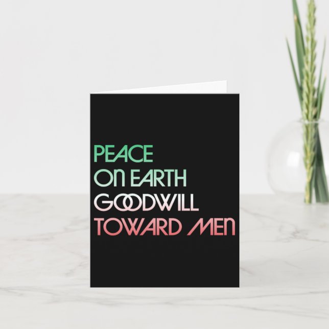 Fred på jorden Goodwill mot Manar julhelg Kort (Framsida)