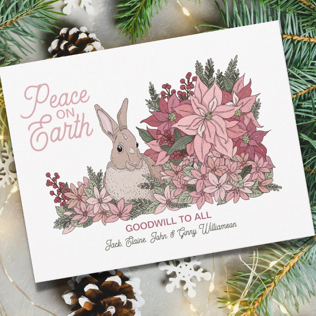 Fred på jorden Goodwill till alla blommor jul Julkort (Skapare uppladdad)