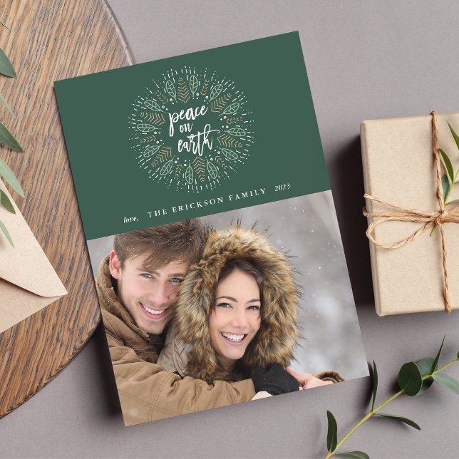 Fred på jorden | Helgdag-fotokort Julkort (Skapare uppladdad)