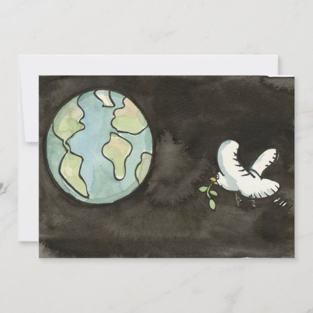 Fred på jorden - inbjudan (Framsida)