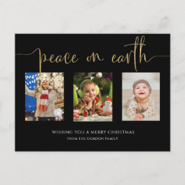 Fred på jorden Jul 3 Photo Collage Glitter H Helg Vykort