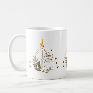 Fred på jorden-ljus Ljusstake Duva Konstnärlig Kla Kaffemugg