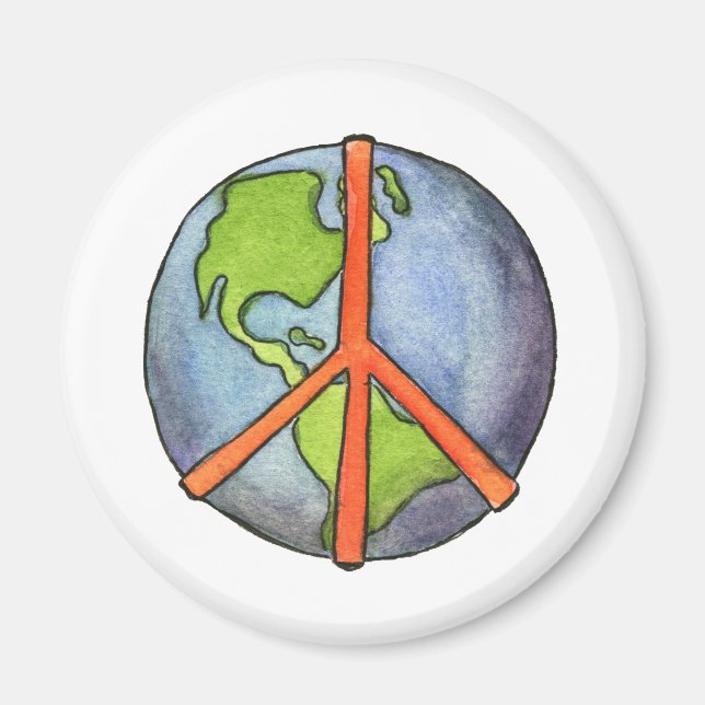 Fred på jorden magnet (Framsidan)