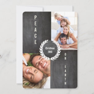 Fred på jorden Merry och Bright Family Photo Card Julkort