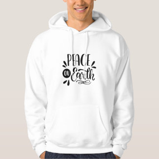 Fred på jorden - minimalistisk Unisex Hoodie