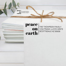 Fred på jorden Modern Returadress till jul