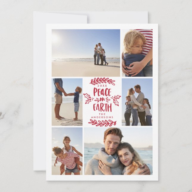 Fred på jorden - multifotojulkort julkort (Framsida)