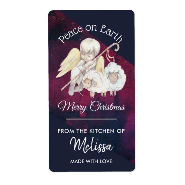 Fred på jorden Pastoral SHepherd-julköket Fraktsedel (Framsidan)