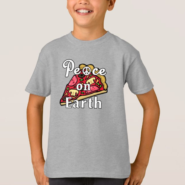 Fred på jorden, Pepperoni Pizza Junk Food Foodie T Shirt (Framsida)