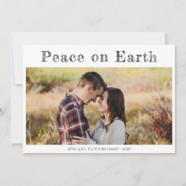 Fred på jorden Religiösa minimalt 2 fotojul Julkort