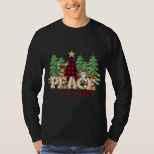 Fred på jorden Santa Reindeer Buffalo Play Träd C T Shirt