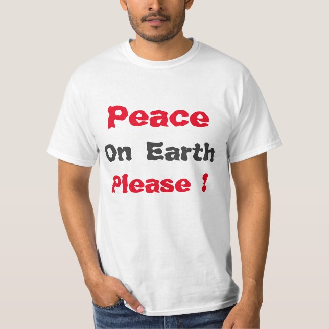 "Fred på jorden, tack" Shirt Tröja (Framsida)