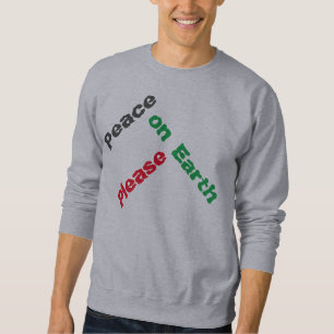 "Fred på jorden tack"-T-shirt Långärmad Tröja