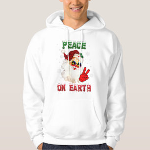 Fred på jorden Underteckna God jul Santa Hat hipp Hoodie