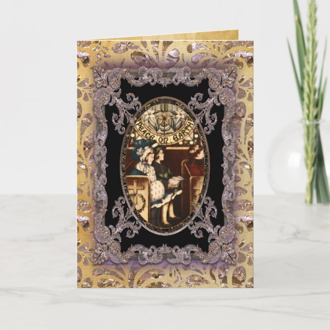 Fred på jorden Victorian Helgkort (Framsida)