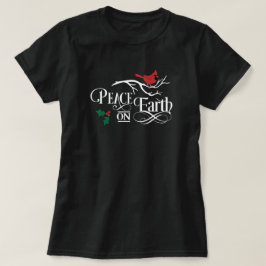 Fred på jorden vid julklappen Kvinnor i T-Shirt