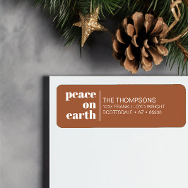 Fred på jordens jul - minimalistisk Returadress Returadress Etikett