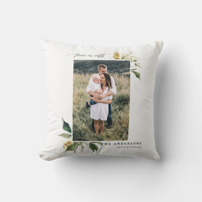 fred på jordens målade helgdag av blommigt kudde (Framsida)