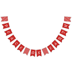 Fred på jordhelgdag som Bunting flaggor