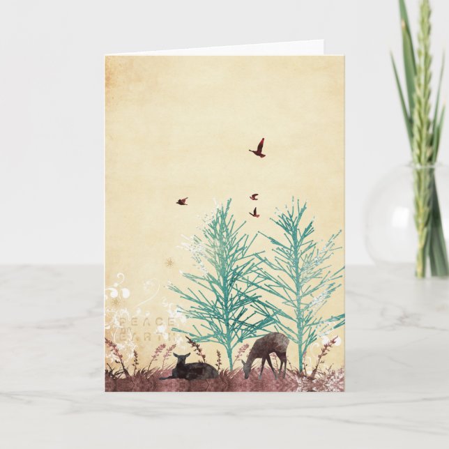 Fred på jordhjort helgkort (Framsida)