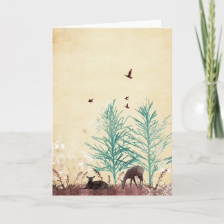 Fred på jordhjort helgkort