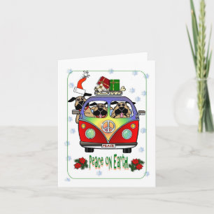 Fred på jordmopsjulkort helgkort