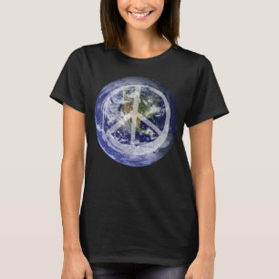 FRED på jordplaneten i rymdens fredssymbol T Shirt