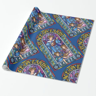 Fred på jordPre-Raphaelitemålat glass Presentpapper