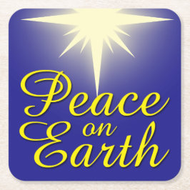 Fred på Julstjärnan Underlägg Papper Kvadrat